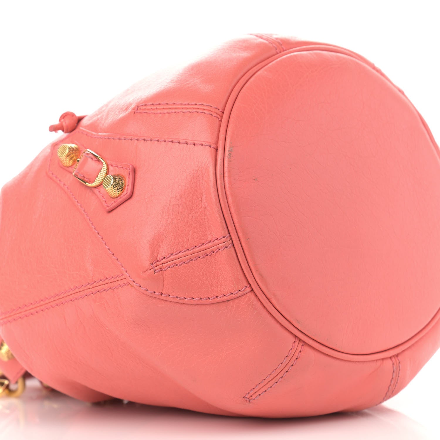 Balenciaga Agneau Giant 12 Gold Hardware Mini Pompon Rose Azalee 9 of 13