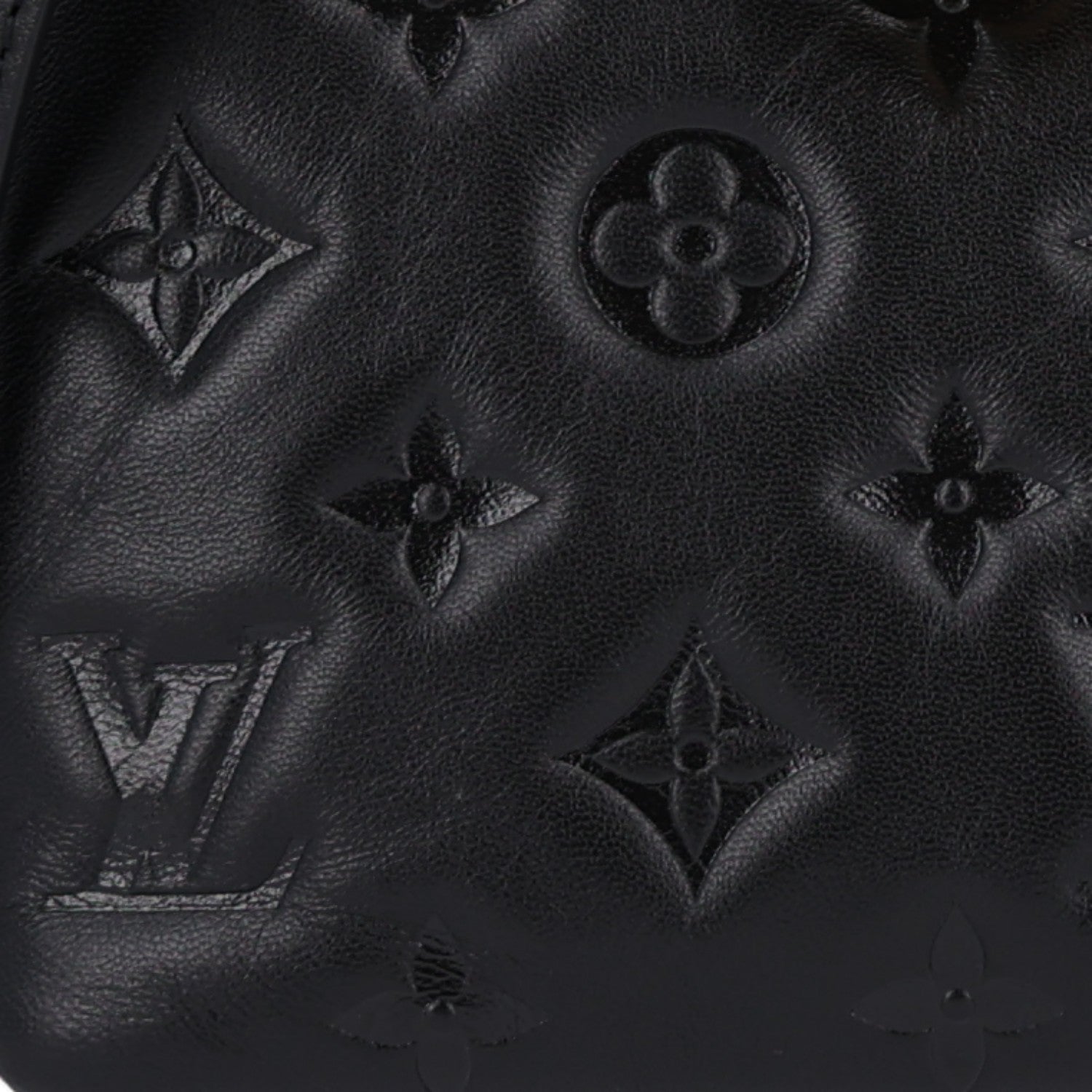 Louis Vuitton Lambskin Embossed Monogram Coussin BB Black 7 of 9