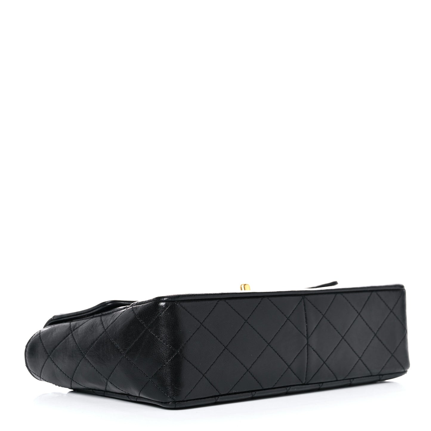 Lambskin Quilted Medium Single Flap Black