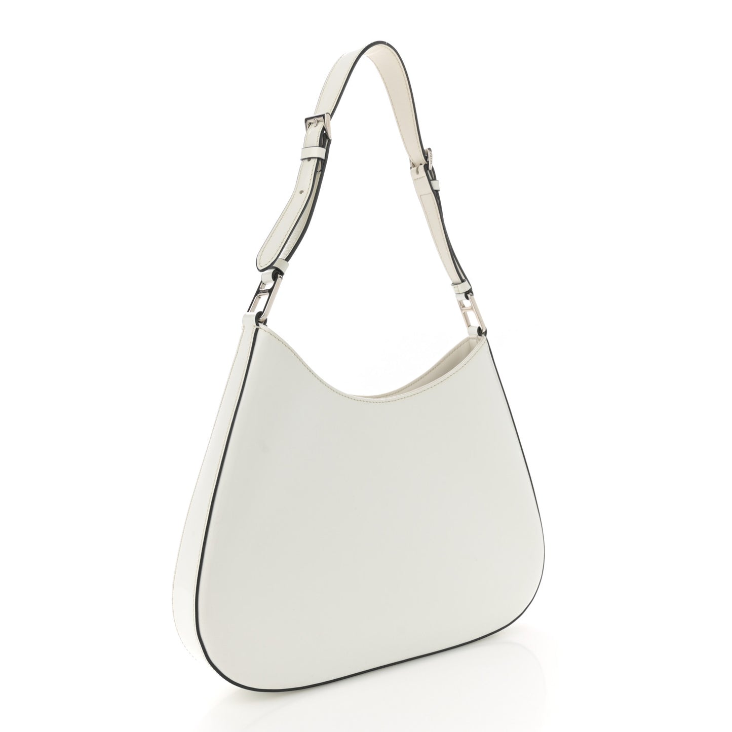Spazzolato Cleo Adjustable Strap Shoulder Bag White