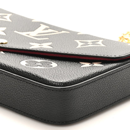Louis Vuitton Empreinte Monogram Giant Felicie Pochette Black Beige 9 of 10