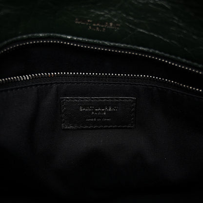 Saint Laurent Crinkled Calfskin Matelasse Monogram Medium Niki Chain Satchel Military Olive 6 of 11