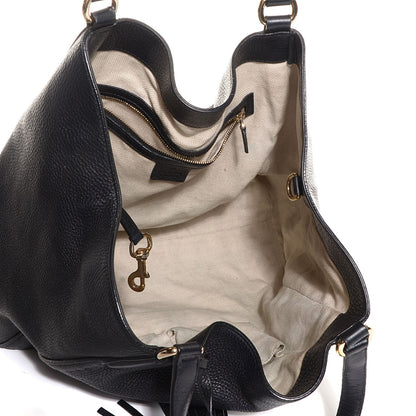 Gucci Pebbled Calfskin Medium Soho Shoulder Bag Black 5 of 9