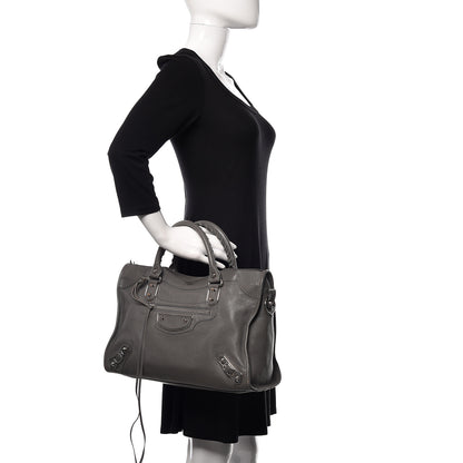 Balenciaga Chevre Silver Metallic Edge Hardware City Gris Acier 2 of 13