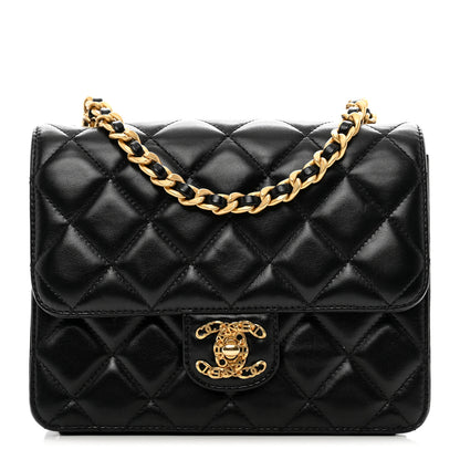 Chanel Shiny Lambskin Quilted Mini Flap Black 1 of 11