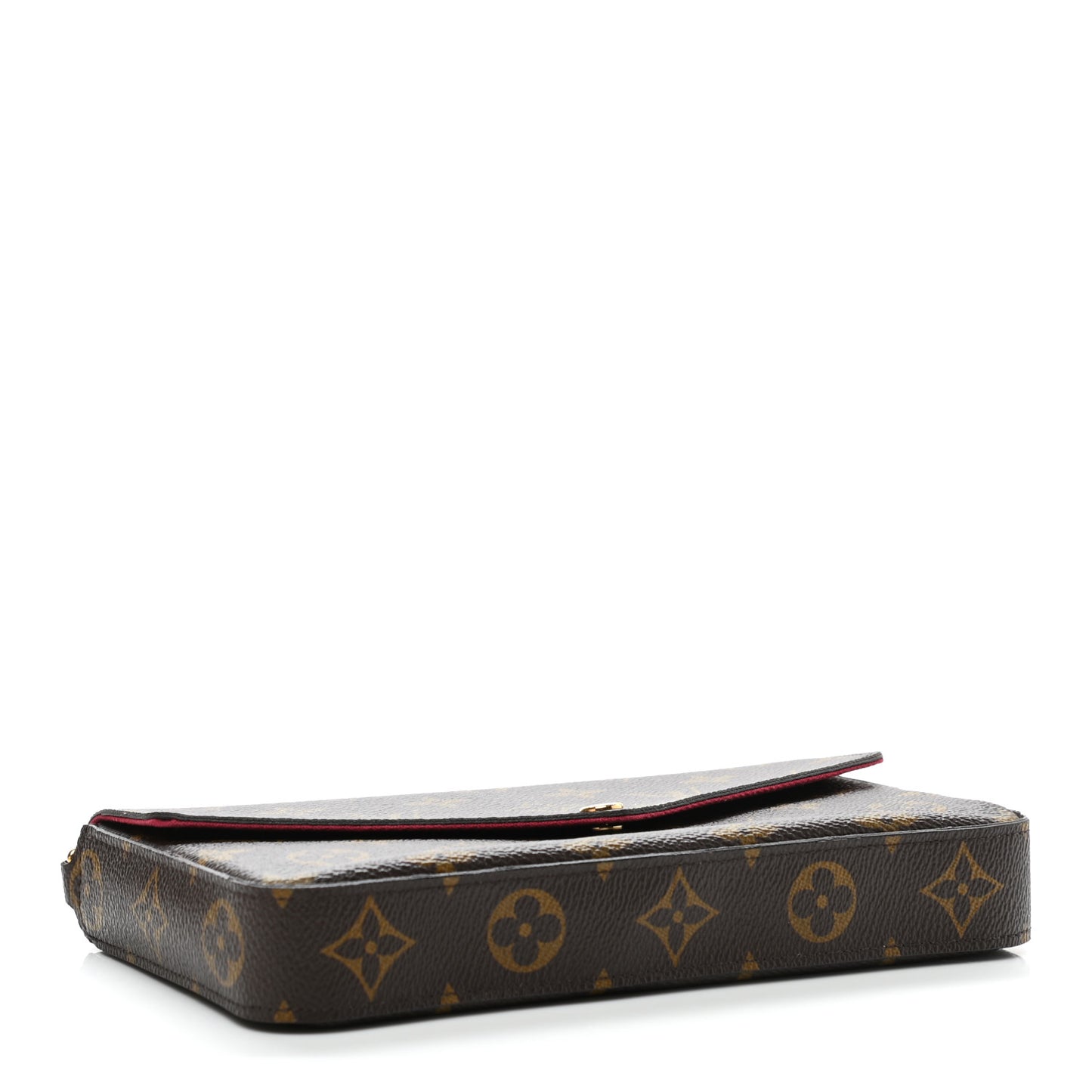 Monogram Pochette Felicie Chain Wallet Fuchsia