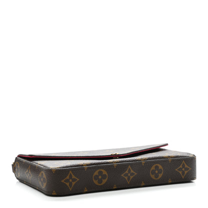 Louis Vuitton Monogram Pochette Felicie Chain Wallet Fuchsia 4 of 8