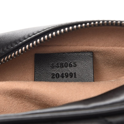 Gucci Calfskin Matelasse Mini GG Marmont Chain Shoulder Bag Black 7 of 7