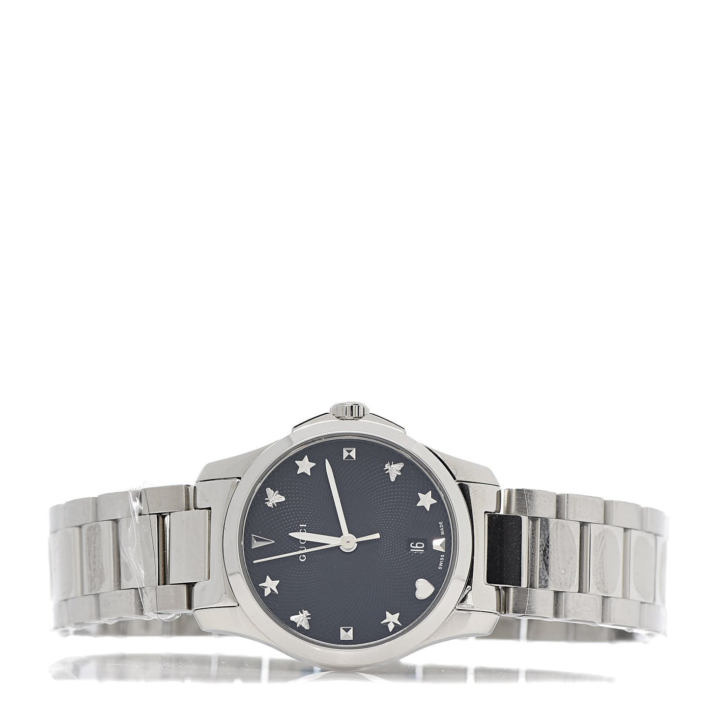 Stainless Steel 27mm G-Timeless Charm Quartz Watch Black