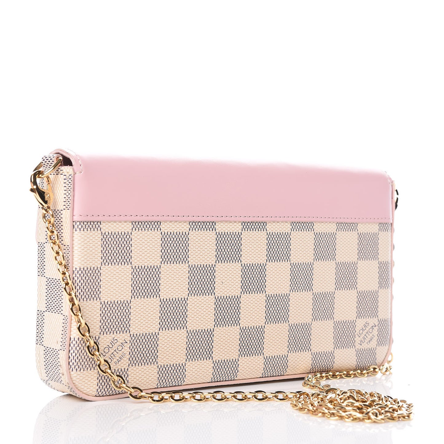 Damier Azur Calfskin Pochette Felicie Eau de Rose