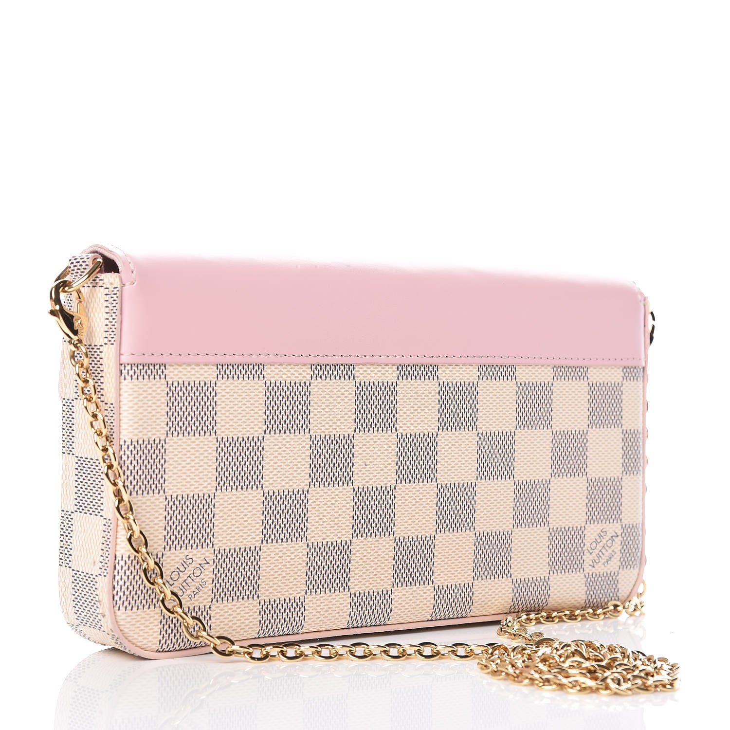 Louis Vuitton Damier Azur Calfskin Pochette Felicie Eau de Rose 3 of 11