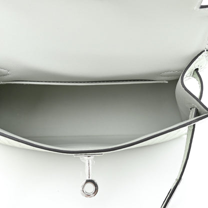 Hermes Matte Alligator Mini Kelly Sellier 20 Gris Neve 5 of 11