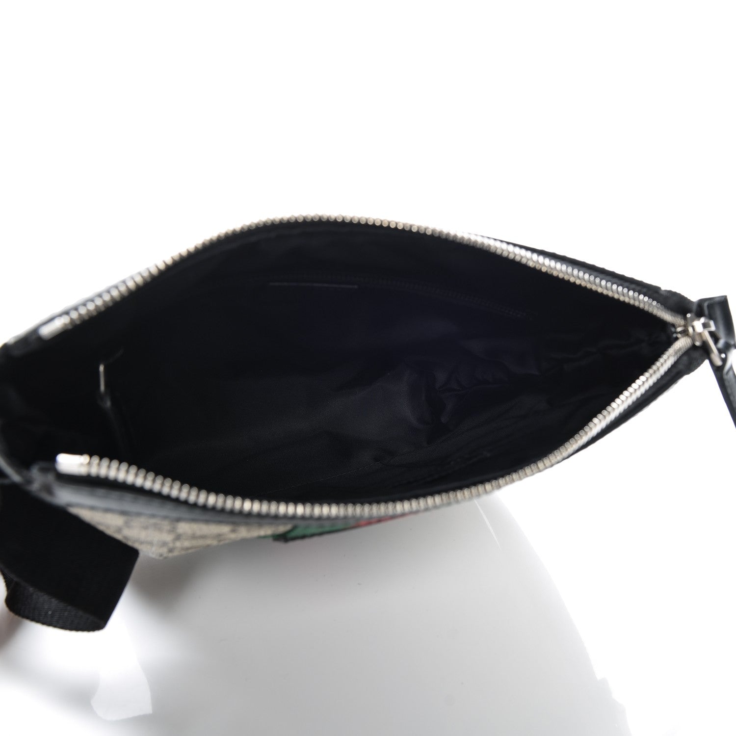 Gucci GG Supreme Monogram Web Messenger Bag Black 5 of 8