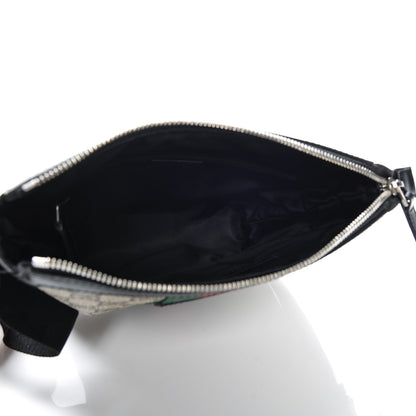 Gucci GG Supreme Monogram Web Messenger Bag Black 5 of 8