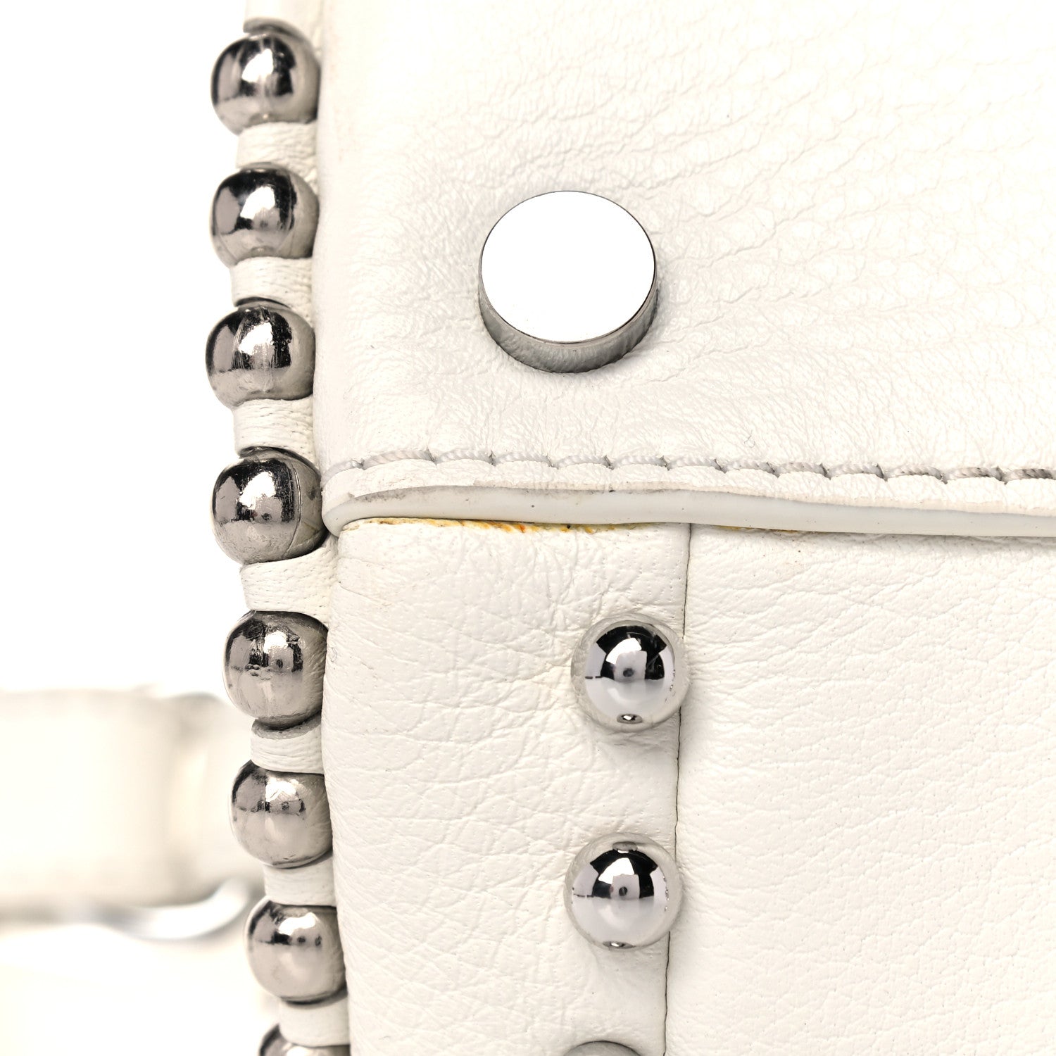 Alexander Wang Calfskin Studded Mini Rockie White Rodium Hardware 10 of 16