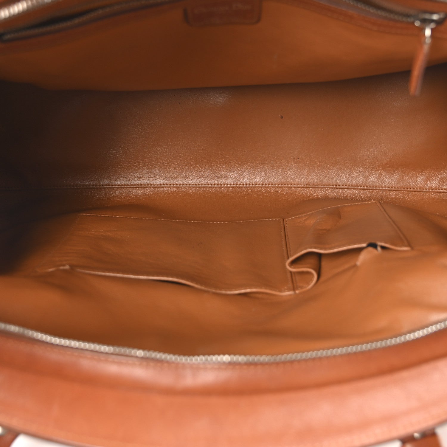 Christian Dior Calfskin My Dior Frame Double Pocket Satchel Brown 4 of 15