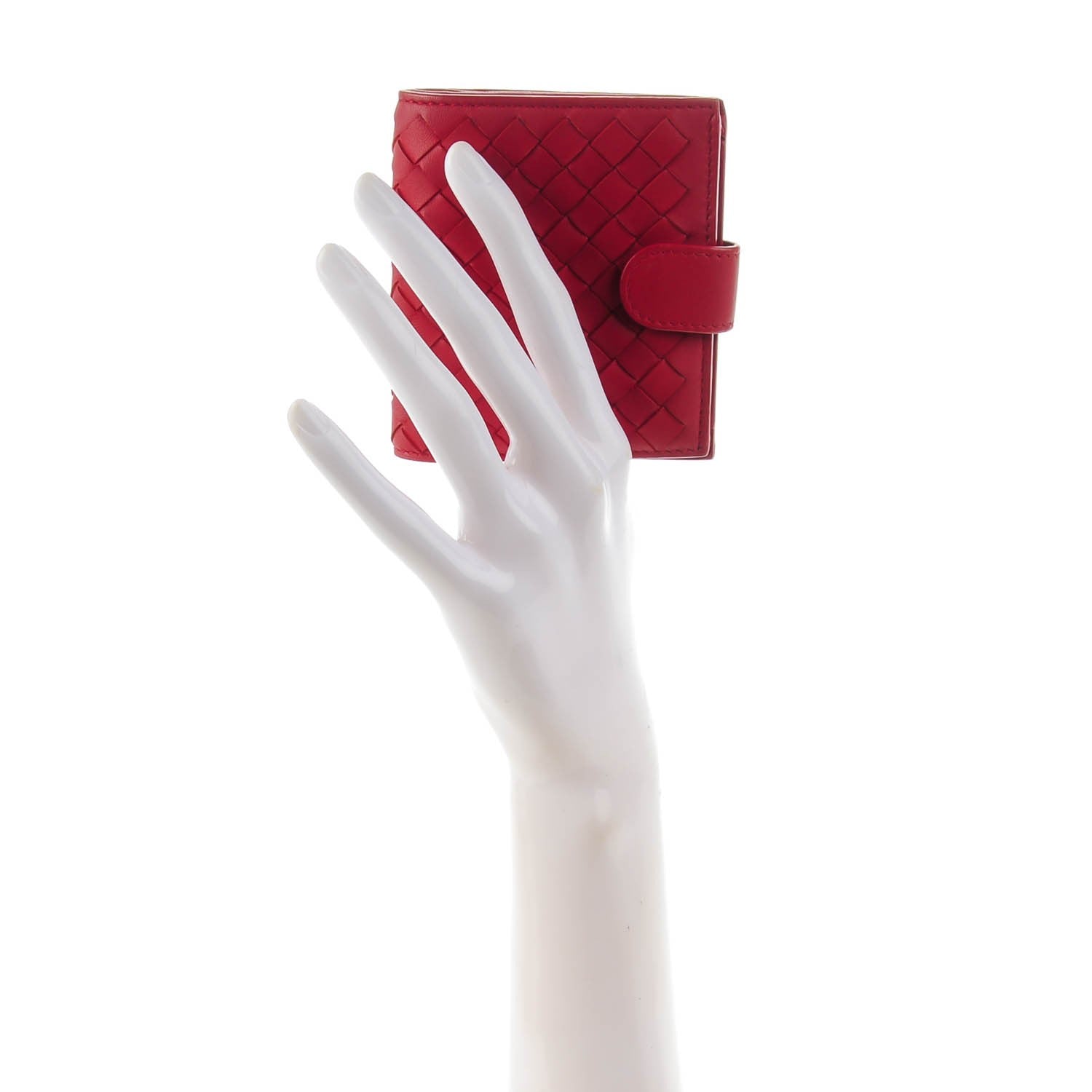 Bottega Veneta BOTTEGA VENETA Nappa Intrecciato Mini Wallet Fraise 2 of 8