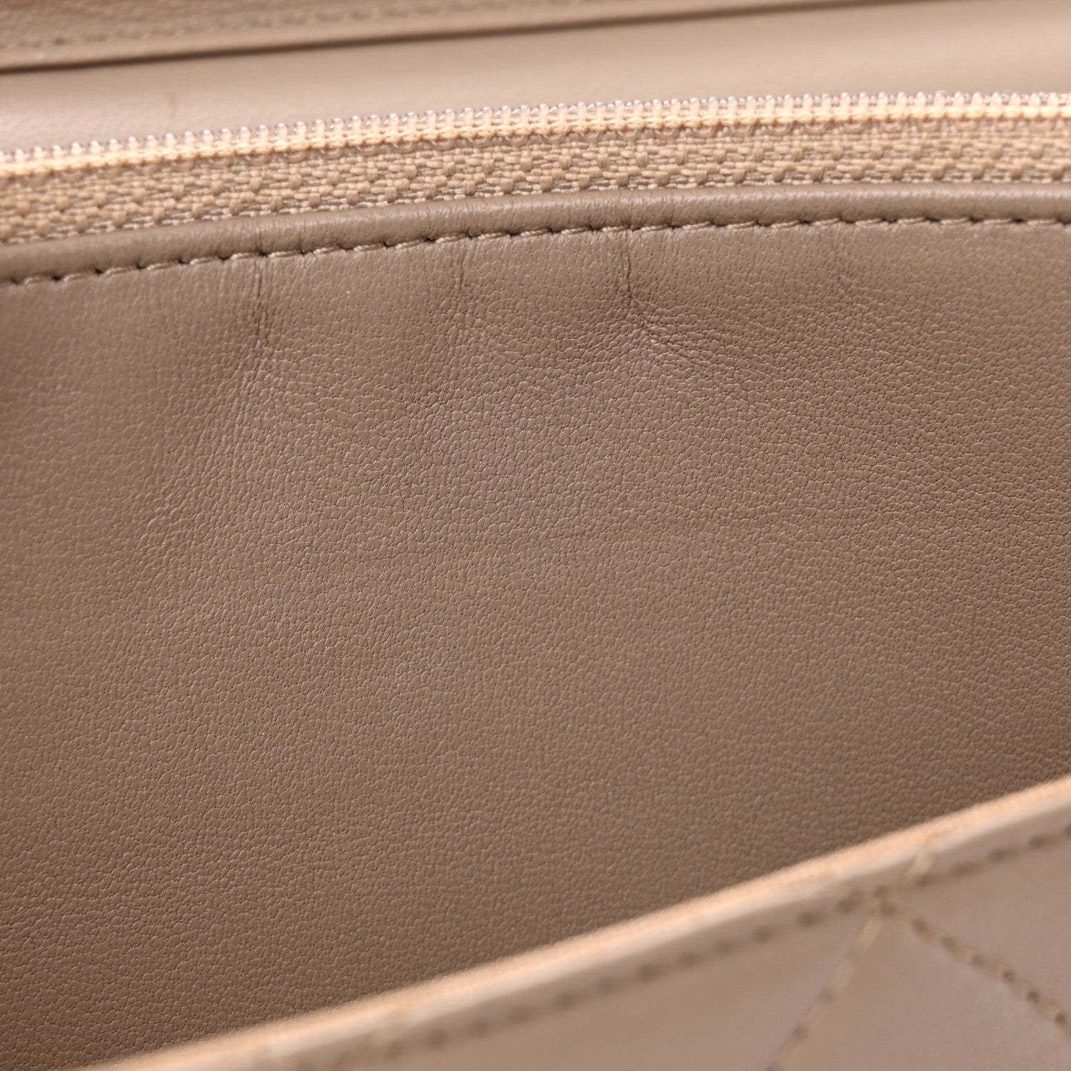 Chanel Lambskin Quilted Wallet On Chain WOC Taupe 18 of 28