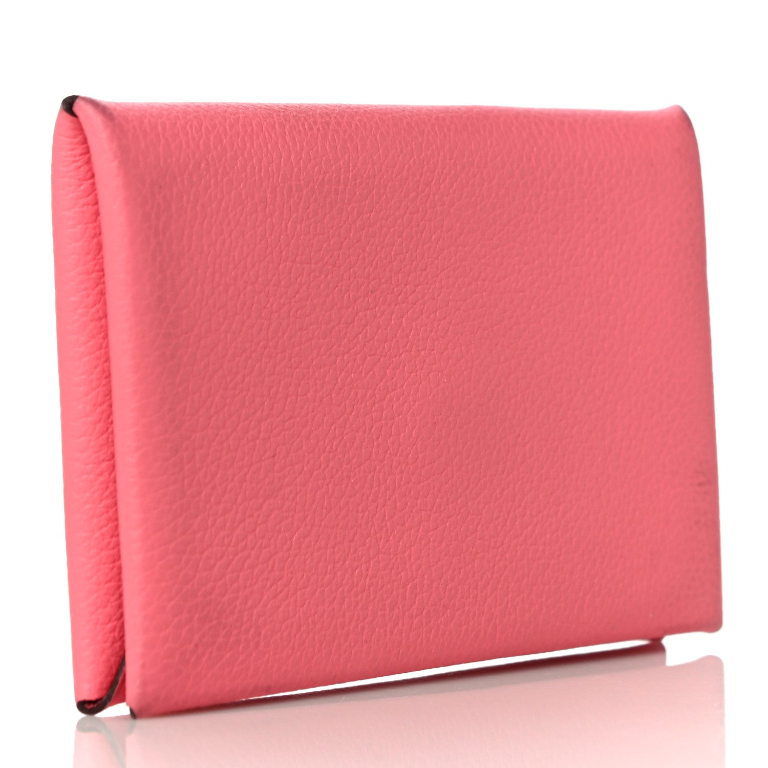 Hermes Evercolor Calvi Card Case Rose Azalee 3 of 14
