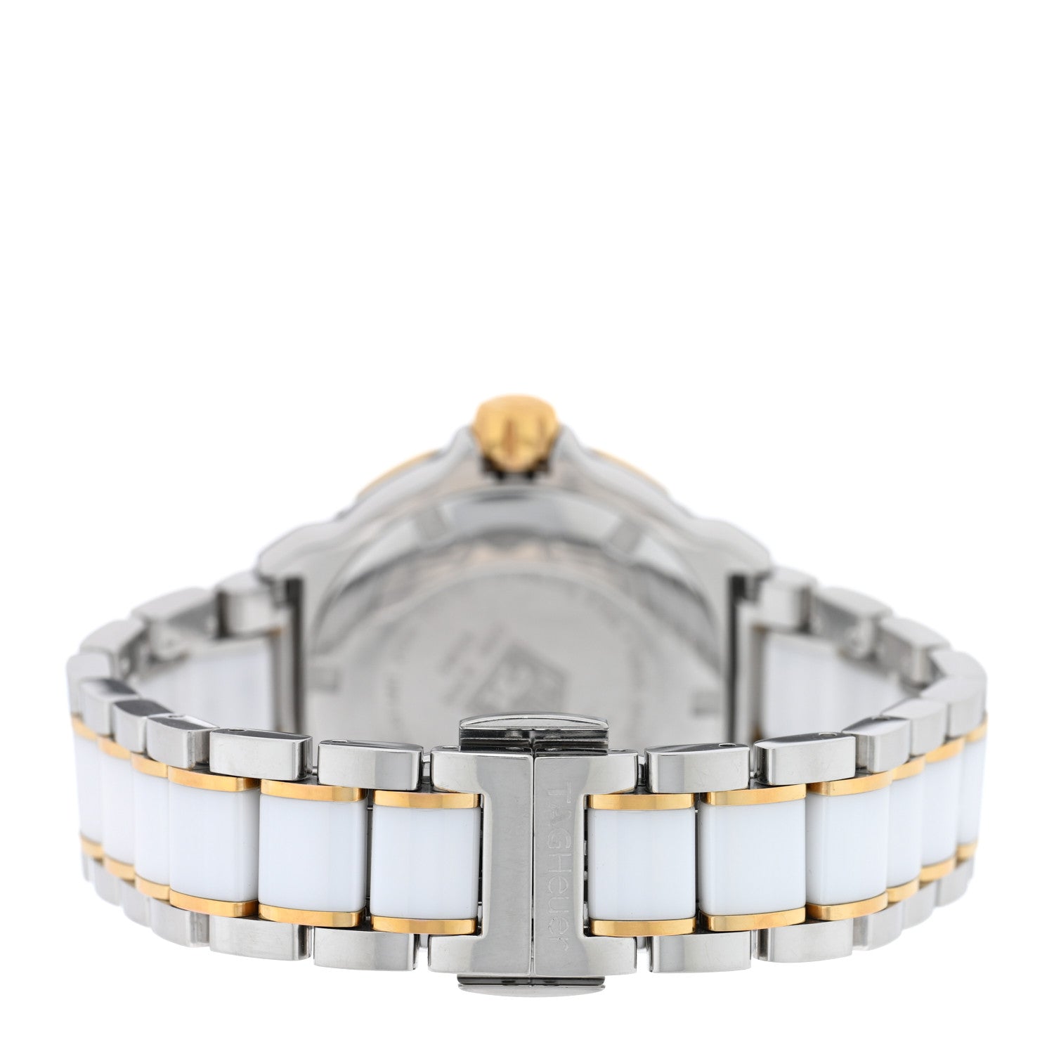 Tag Heuer Stainless Steel 18K Yellow Gold Ceramic Diamond 34mm Formula 1 Quartz Watch White WAH1221 3 of 4