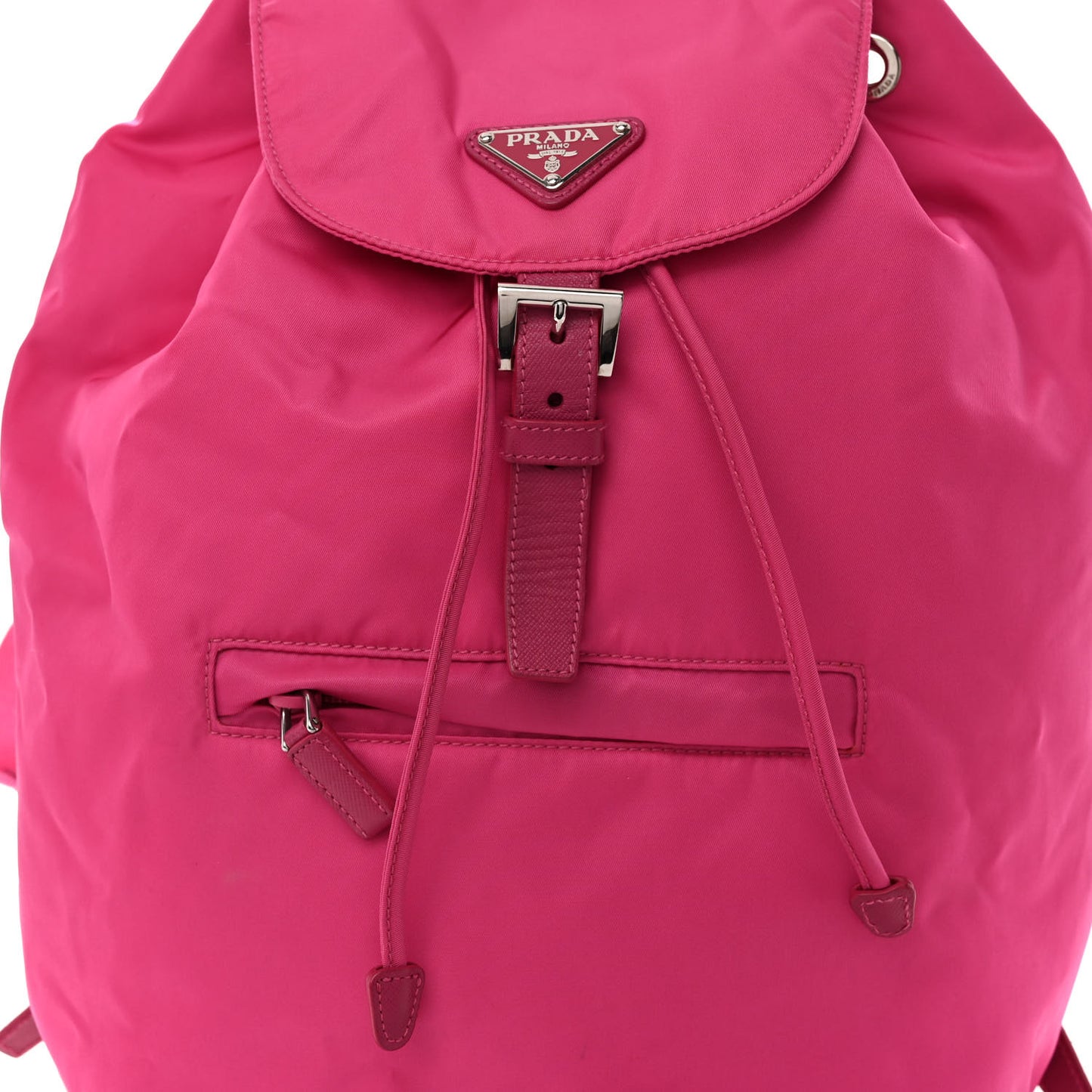 Tessuto Nylon Saffiano Vela Medium Backpack Pink