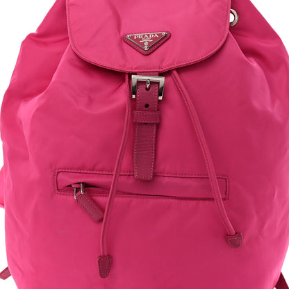 Prada Tessuto Nylon Saffiano Vela Medium Backpack Pink 7 of 9