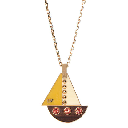 Louis Vuitton Resin Crystal Float Your Boat Pendant Necklace 1 of 8