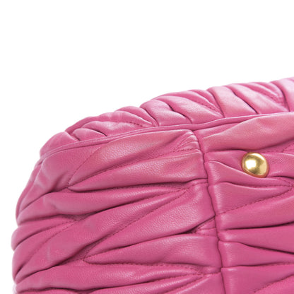 Miu Miu Nappa Matelasse Bauletto Top Handle Bowler Loto 11 of 16