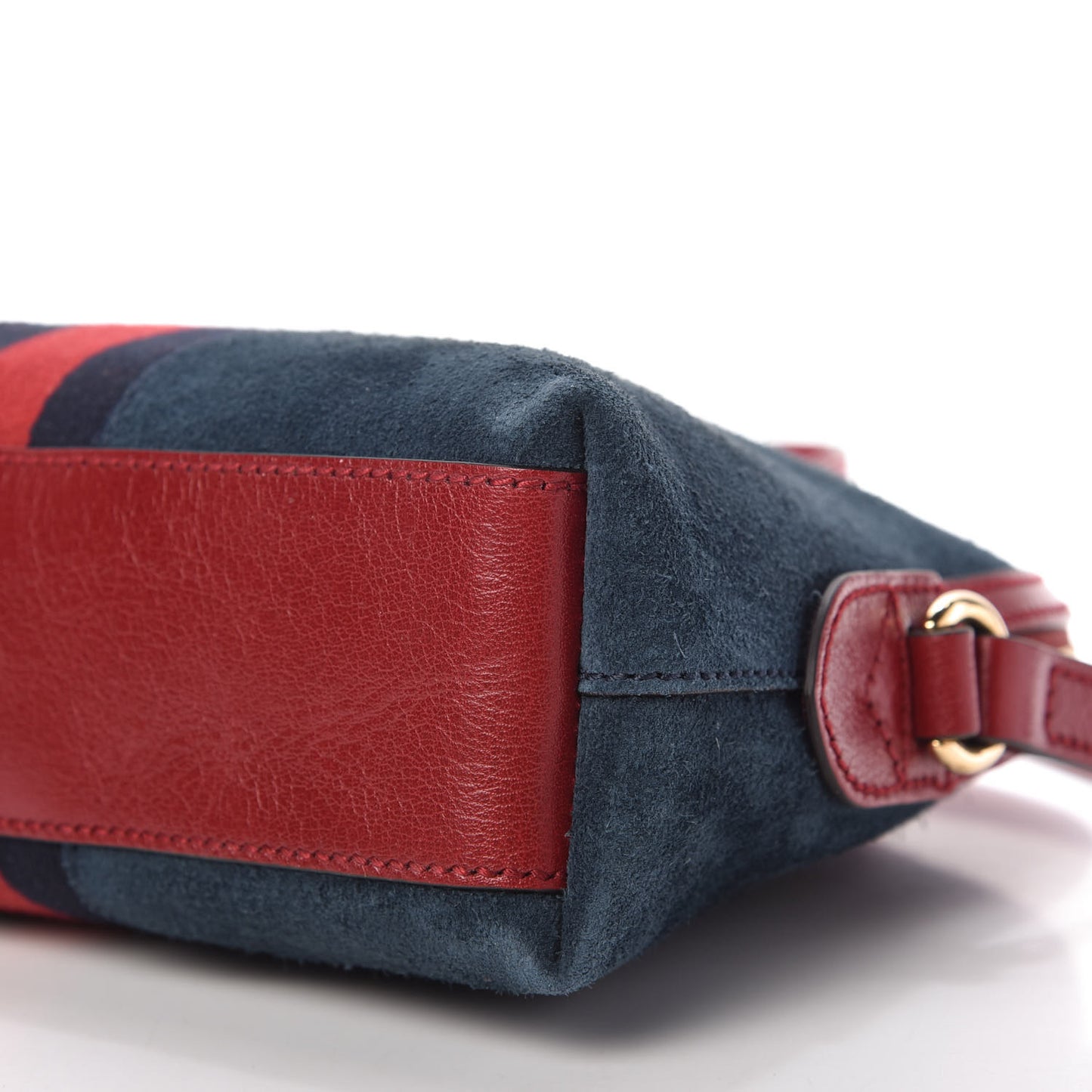 Suede Calfskin Web Small Ophidia Dome Shoulder Bag New Blue Romantic Cherry