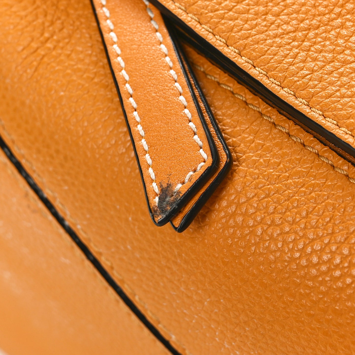 Grained Calfskin Small Puzzle Bag Sunflower