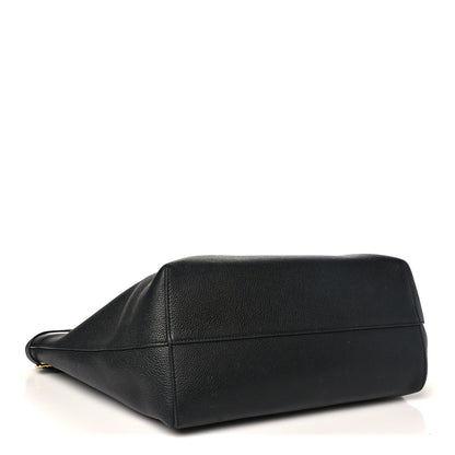 Celine Grained Calfskin Triomphe Medium Cabas Anais Black 3 of 8