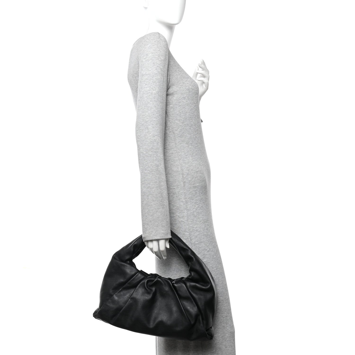 Bottega Veneta Smooth Butter Calfskin Small The Shoulder Pouch Black 2 of 10