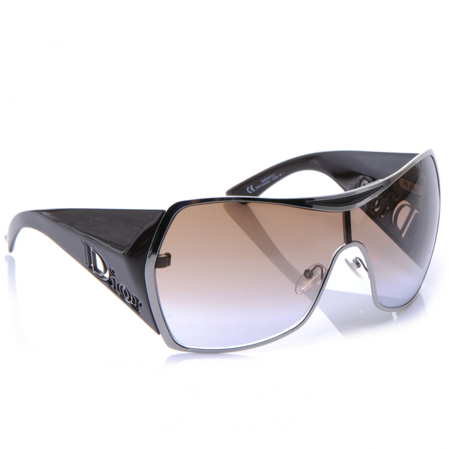 Christian Dior Gaucho 1 Sunglasses Dark Brown Silver 3 of 5