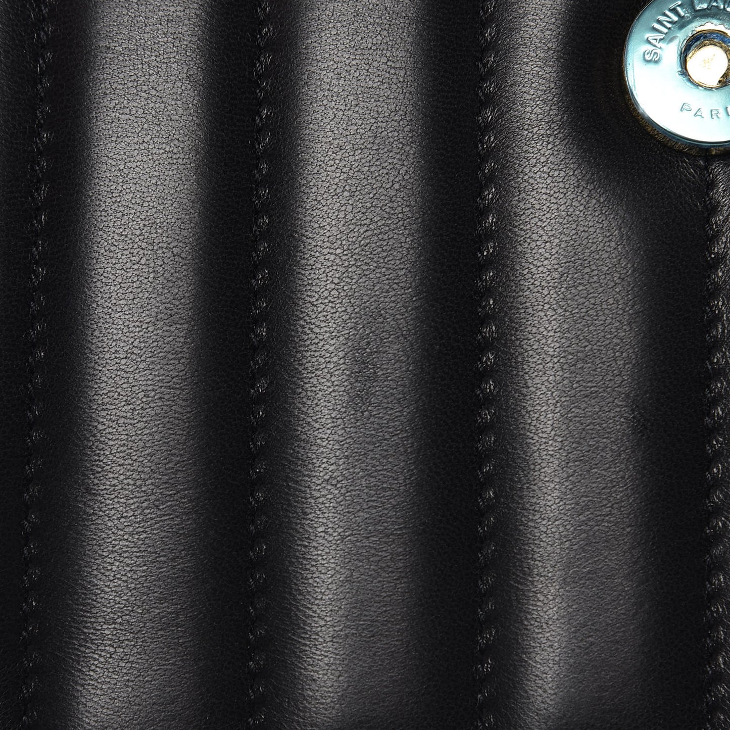 Lambskin Matelasse Monogram Medium Vicky Chain Bag Black