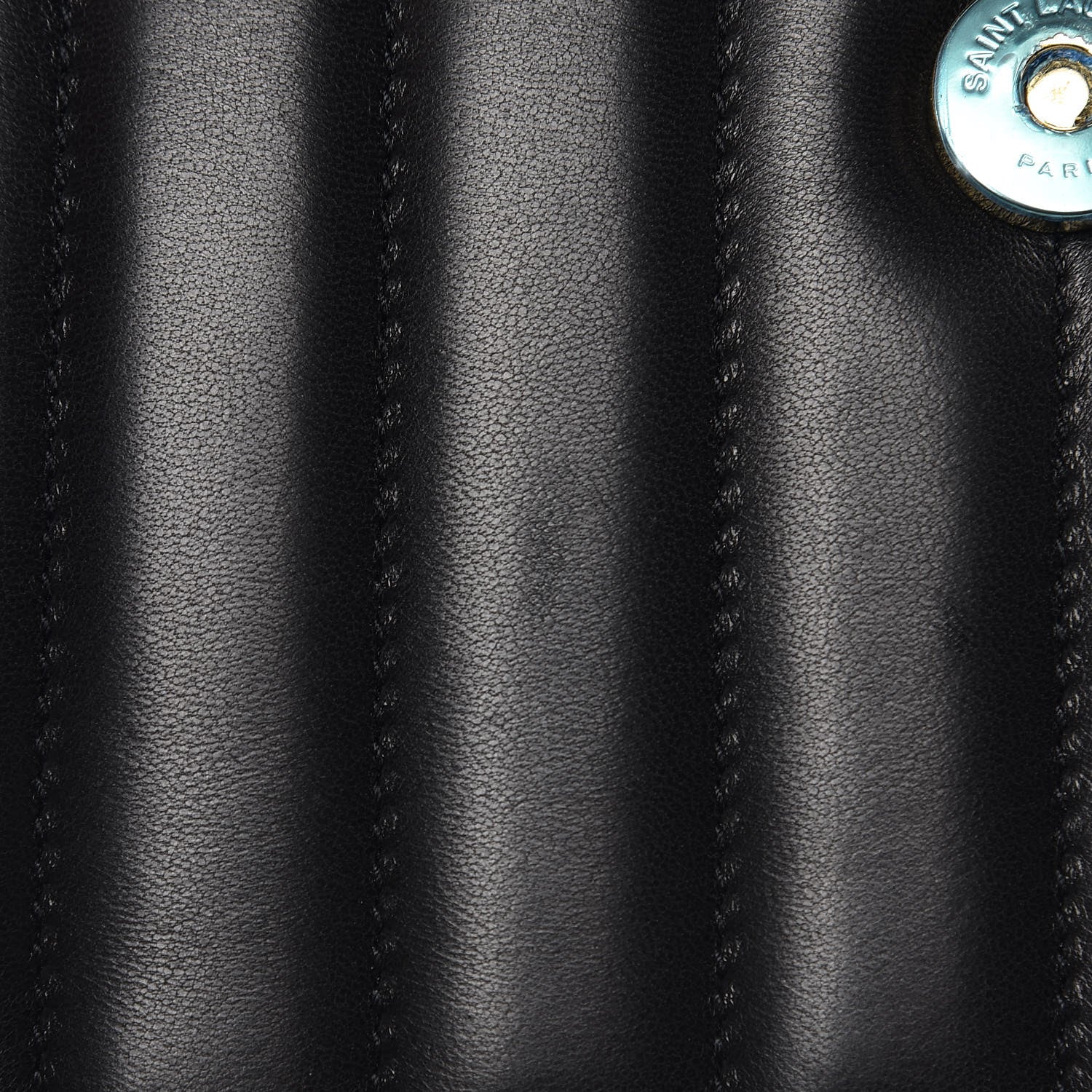 Saint Laurent Lambskin Matelasse Monogram Medium Vicky Chain Bag Black 10 of 10