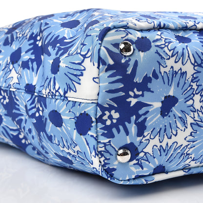 Prada Tessuto Nylon Saffiano Floral Print Tote Baltico Dis Primule 16 of 19