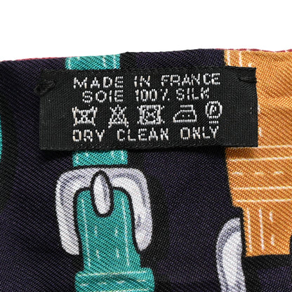 Hermes Silk Harnais des Presidents Twilly Aubergine Vert Miel 3 of 5