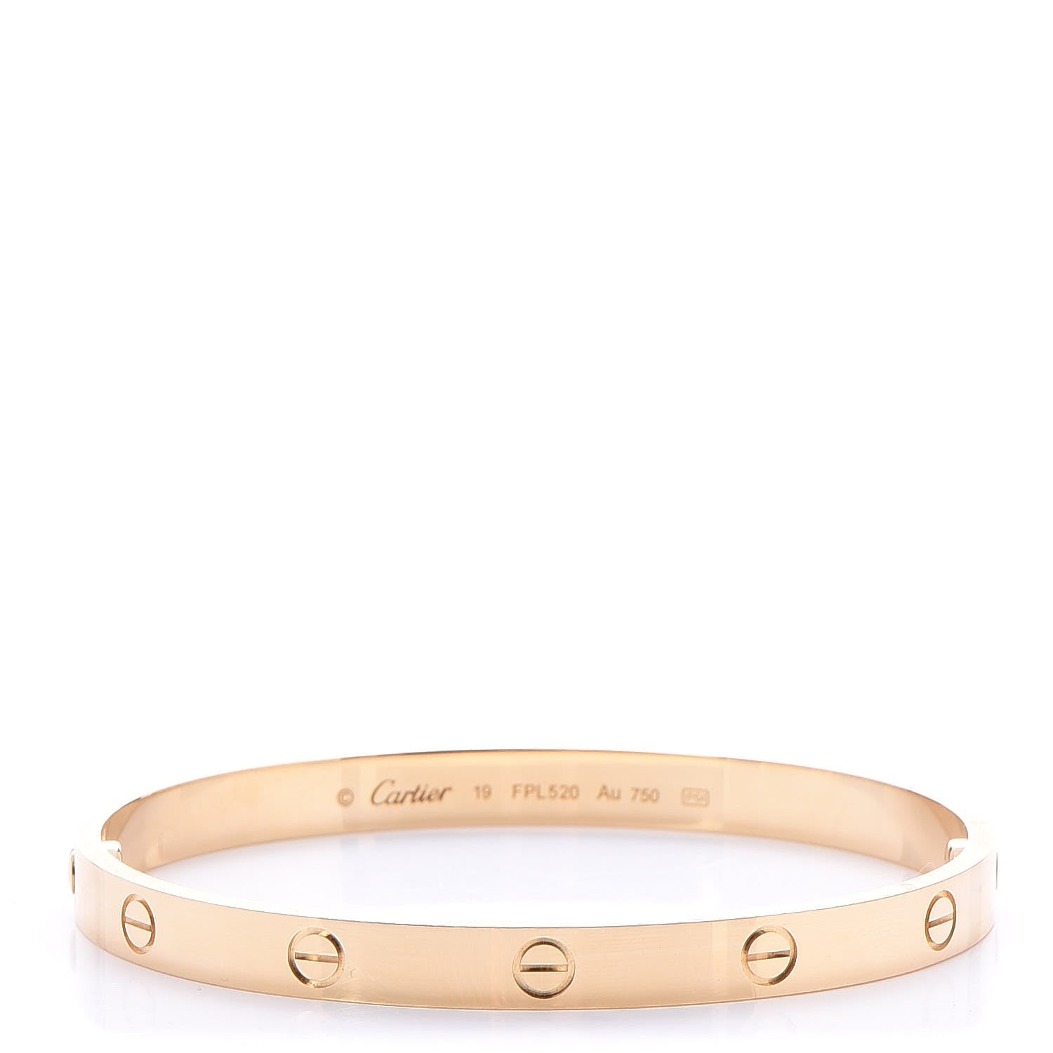 Cartier 18K Yellow Gold LOVE Bracelet 19 1 of 7