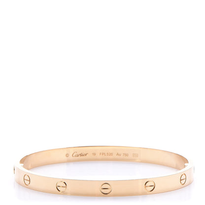 Cartier 18K Yellow Gold LOVE Bracelet 19 1 of 7