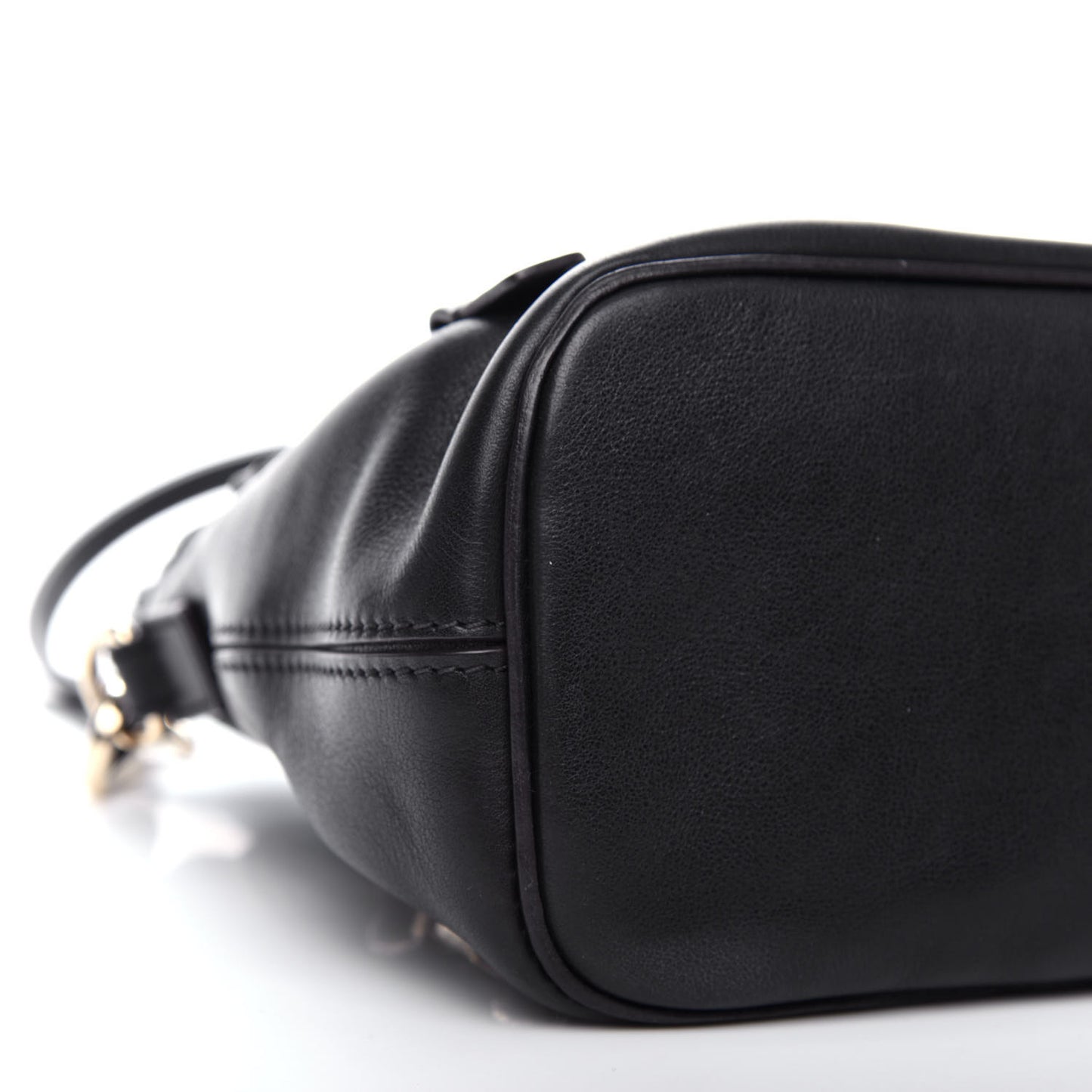 Suede Calfskin Mini Faye Backpack Black