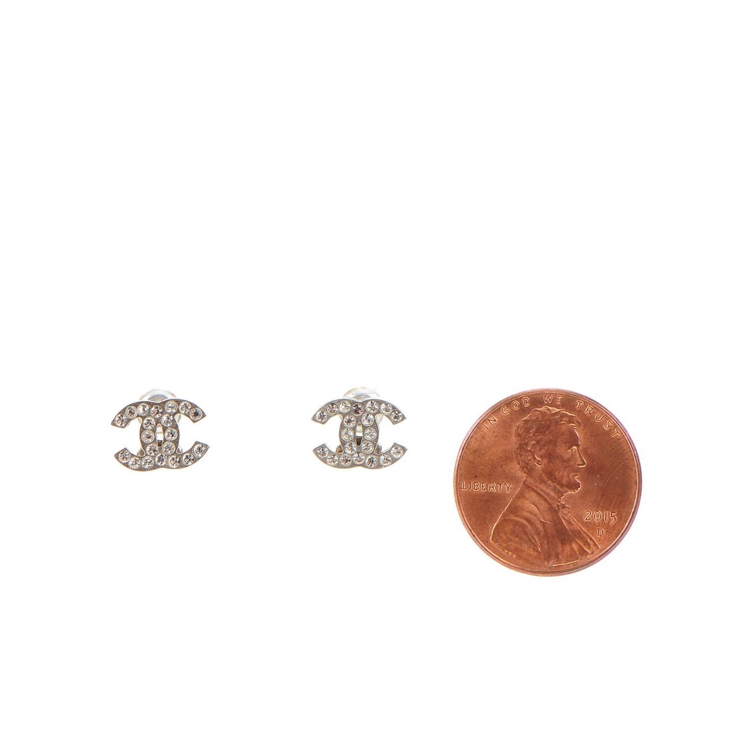 Crystal Mini Timeless CC Earrings Silver