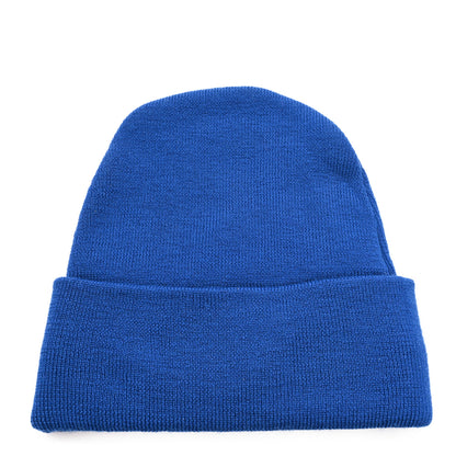 Gucci Wool Knit Logo Embroidered Beanie Hat M Blue 3 of 4