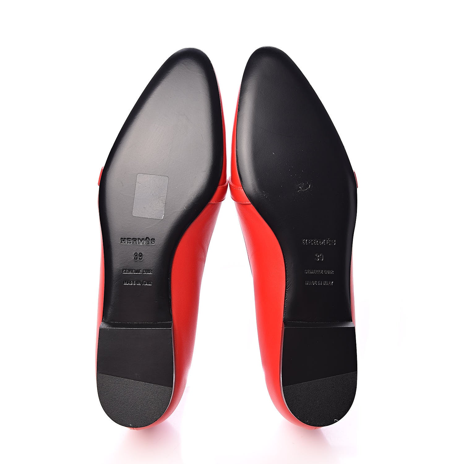 Hermes Calfskin Pegase Ballerina Flats 39 Rouge Piment 5 of 17