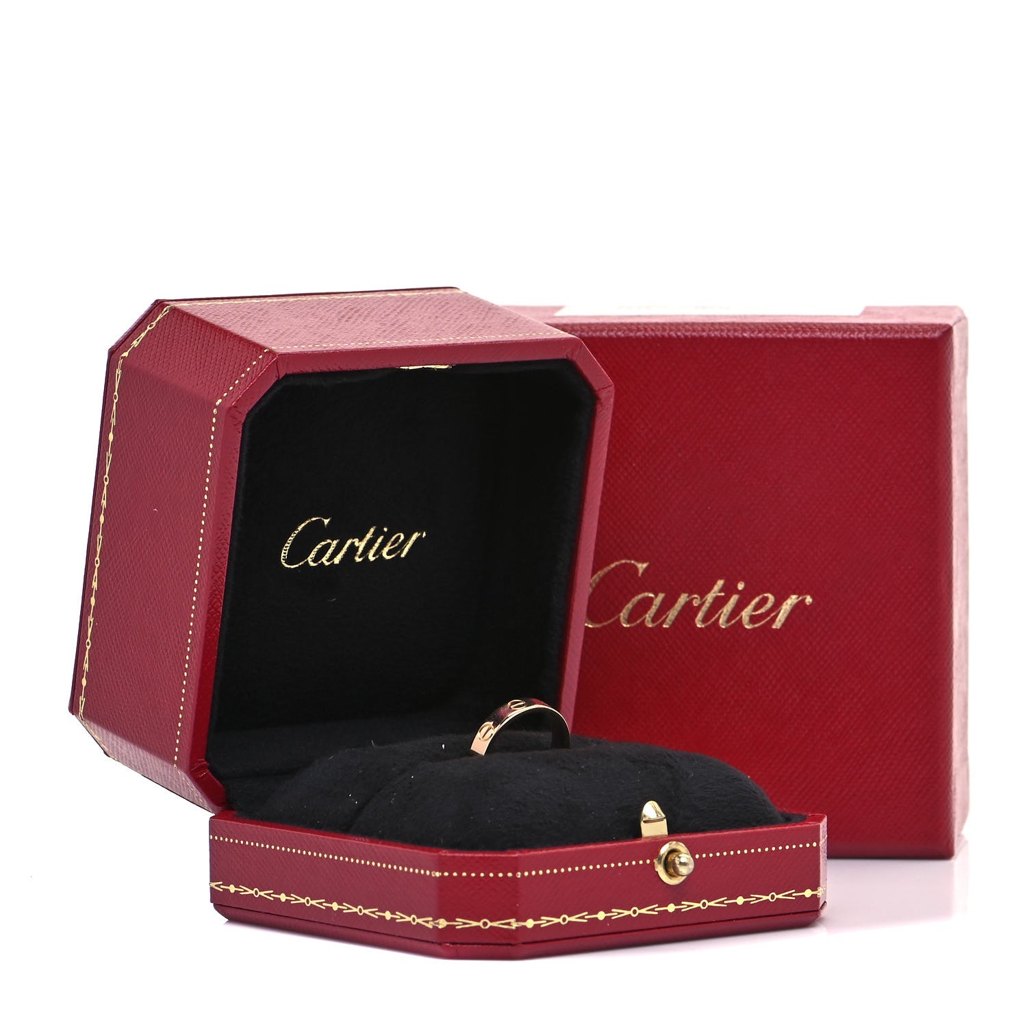 Cartier 18K Pink Gold 3.5mm LOVE Wedding Band Ring 48 4.5 5 of 5
