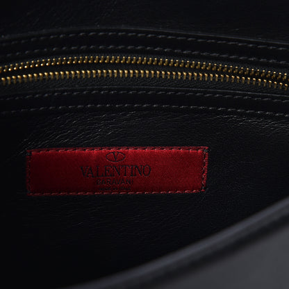 Valentino Garavani Calfskin My Rockstud Saddle Bag Black 10 of 11