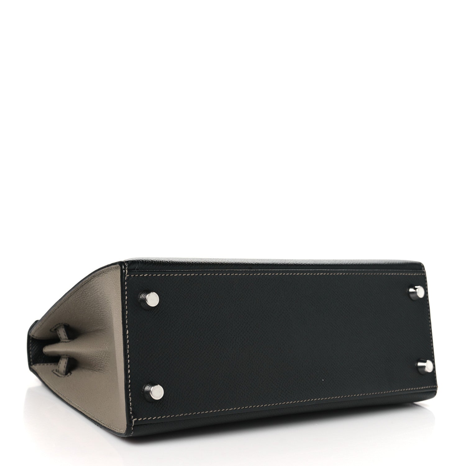 Hermes Epsom Horseshoe Kelly Sellier 25 Black Gris Asphalte 4 of 13