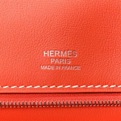 Hermes Swift Taurillon Clemence Vache Hunter Virevolte Pochette Orange Poppy 6 of 7