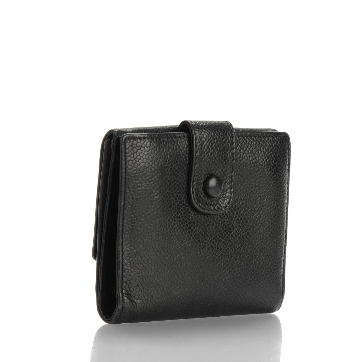 Chanel Caviar Timeless CC Compact French Wallet Black 3 of 9