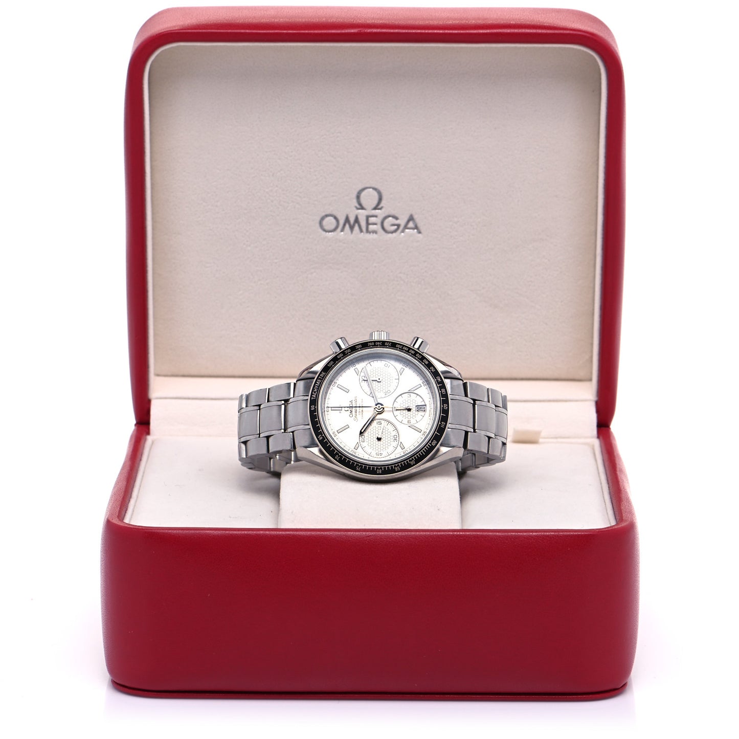 Stainless Steel 40mm Speedmaster Racing Co-Axial Chronograph Automatic Watch White 326.30.40.50.02.001