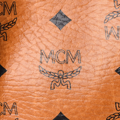 MCM Visetos Medium Essentials Shopper Tote Cognac 19 of 29